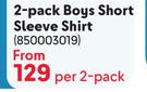 Legend 2 Pack Boys Short Sleeve Shirt-Per 2 Pack