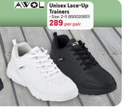 Awol Unisex Lace Up Trainers Size 2-5-Per Pair