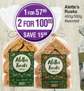 Alette's Rusks Assorted-450g/500g