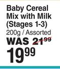 Purity Baby Cereal Mix With Milk (Stages 1-3) Assorted-200g