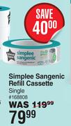 Tommee Tippee Simplee Sangenic Refill Cassette Single