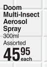 Doom Multi Insect Aerosol Spray Assorted-300ml Each