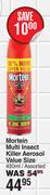 Mortein Multi Insect Killer Aerosol Value Size Assorted-450ml