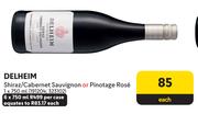 Delheim Shiraz/Cabernet Sauvignon Or Pinotage Rose-750ml Each