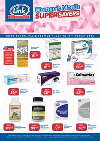 Link Pharmacy : Women's Month Super Savers (29 July - 13 August 2022)