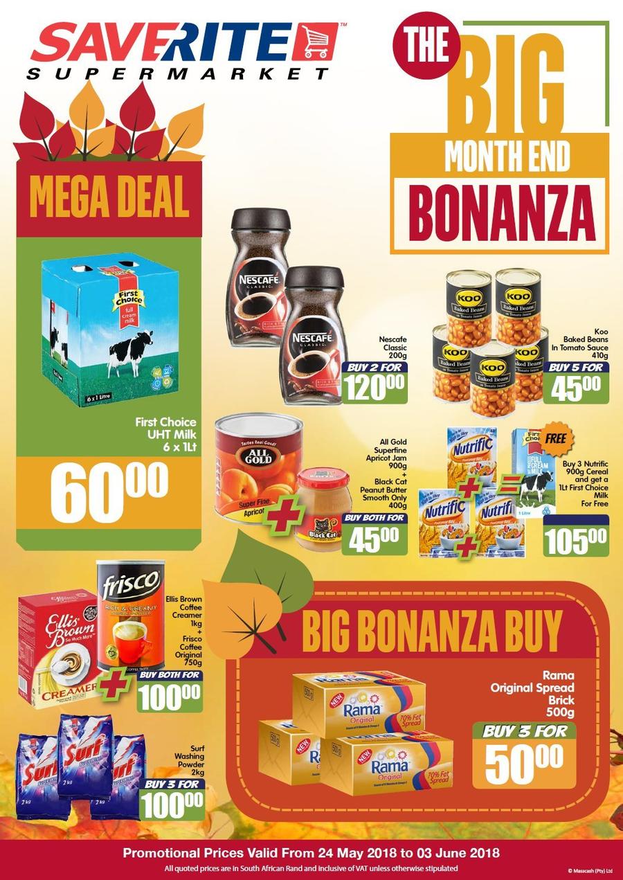 Saverite Mega Deal 24 May 03 Jun 2018 Www Guzzle Co Za