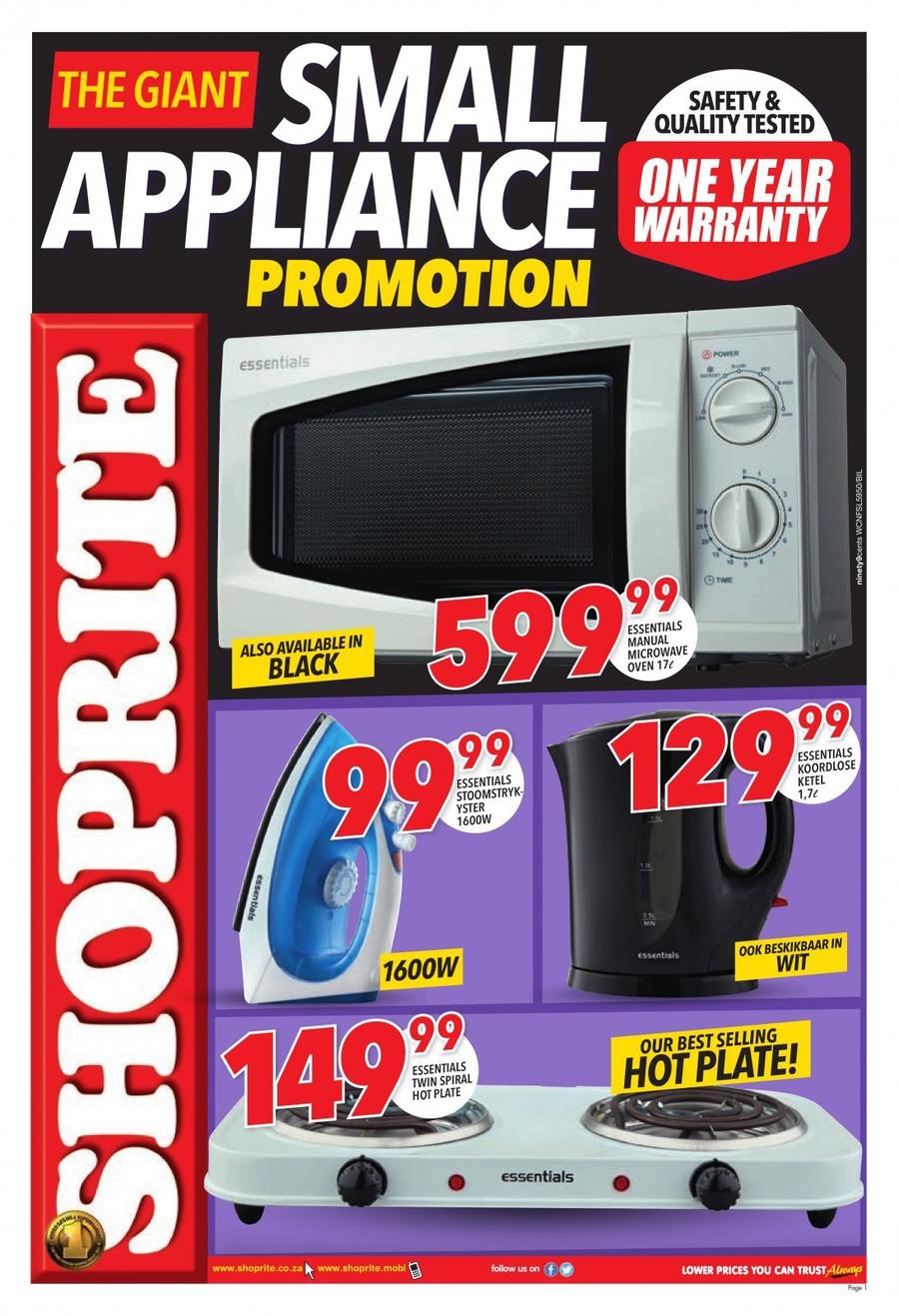 Microwave prices deals at shoprite