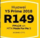Huawei Y5 Prime 2018 LTE-On MTN Made For Me S
