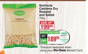 Nutrinuts Cashew Dry Roasted And Salted-750g