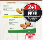 Lifestyle Food Instant Ginger Drink-720g Each