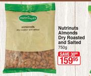 Nutrinuts Almonds Dry Roasted And Salted-750g