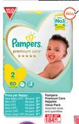 Pampers Premium Care Nappies Value Pack Assorted Sizes & Quantities-Per Pack