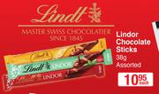 Lindt Lindor Chocolate Sticks Assorted-38g