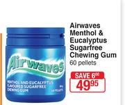 Airwaves Menthol & Eucalyptus Sugarfree Chewing Gum 60 Pellets