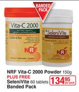NRF Vita-C 2000 Powder-150g Plus Free SelenVite 60 Tablets Banded Pack-Per Pack