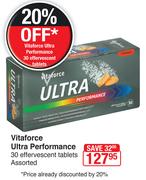 Vitaforce Ultra Performance 30 Effervescent Tablets Assorted