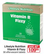 Lifestyle Nutrition Vitamin B Fizzy 30 Effervescent Tablets