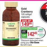 Gold Cranberry 120 Softgel Capsules