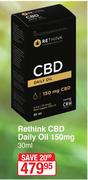 Rethink CBD Daily Oil 150mg-30ml