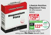 Lifestyle Nutrition Magnesium Fizzy 30 Effervescent Tablets