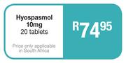 Hyospasmol 10mg 20 Tablets
