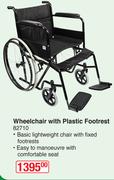 Home Care Wheelchair With Plastic Footrest 82710