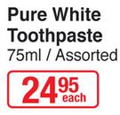 Aquafresh Pure White Toothpaste-75ml Each