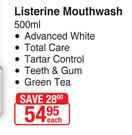 Listerine Mouthwash-500ml Each