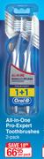 Oral B All In One Pro Expert Toothbrushes-2 Pack Per Pack