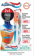Aquafresh Exterme Clean Mouthwash-500ml Each