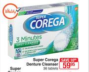 Super Corega Denture Cleanser-36 Tablets