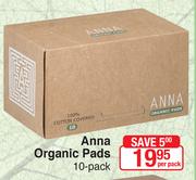 Anna Organic Pads-10's Per Pack