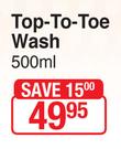 Johnson's Top-To-Toe Wash-500ml