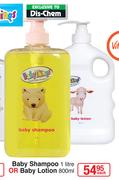 Baby Things Baby Shampoo 1 Litre Or Baby Lotion 800ml-Each