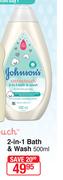Johnson's 2-In-1 Bath & Wash-500ml