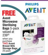 Philips Avent Breast Milk Storage Bags 25 Pack Each