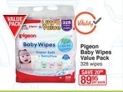 Pigeon Baby Wipes Value Pack-328 Wipes Per Pack