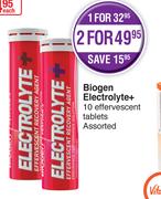 Biogen Electrolyte+ 10 Effervescent Tablets Assorted