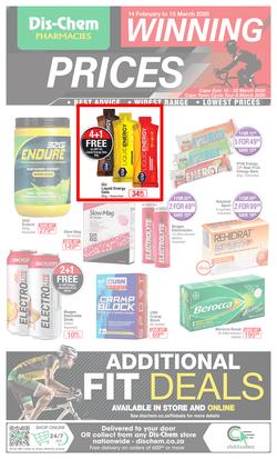 Dis-Chem : Winning Sports Prices (14 February - 15 March 2020), page 1