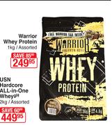 Warrior Whey Protein Assorted-1Kg