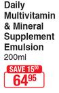 Vi-Daylin Daily Multivitamin & Mineral Supplement Emulsion-200ml