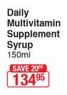 Vi-Daylin Daily Multivitamin Supplement Syrup-150ml