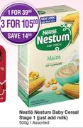 Nestle Nestum Baby Cereal Stage 1 (Just Add Milk) Assorted-3 x 500g 