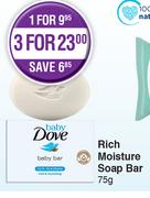 Baby Dove Rich Moisture Soap Bar-3 x 75g