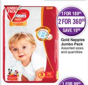 Huggies Gold Nappies Jumbo Pack Assorted Sizes & Quantities