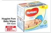Huggies Pure Baby Wipes 336 Wipes-Per Pack