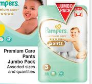 Pampers Premium Care Pants Jumbo Pack Assorted Sizes And Quantities-Per Pack