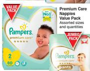 Pampers Premium Care Nappies Value Pack Assorted Sizes And Quantities-Per Pack