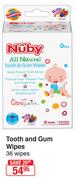 Nuby Tooth & Gum Wipes 36 Wipes