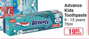 Aquafresh Advance Kids Toothpaste 9-13 Years-75ml Each
